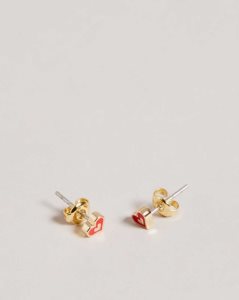 Ted Baker Eeliott Enamel Heart Nano Stud Earring Red | 7491258-GI