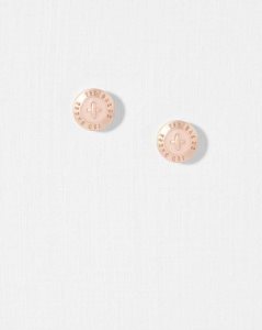 Ted Baker Eisley Enamel Button Stud Earrings Baby Pink | 6380251-MJ