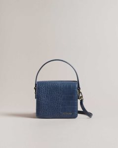 Ted Baker Ell Imitation Croc Mini Crossbody Bag Blue | 0749625-QX