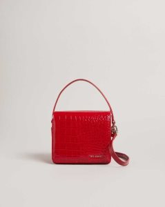 Ted Baker Ell Imitation Croc Mini Crossbody Bag Red | 9016274-AD