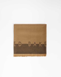 Ted Baker Esteli Ted Baker Logo Long Scarf Tan | 3928056-BI