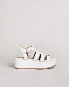 Ted Baker Ffayeta Leather Fisherman Platform Sandals Ivory | 2473190-IX