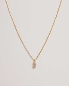 Ted Baker Gianni Gem Bar Pendant Necklace Pale Pink | 0473512-MZ