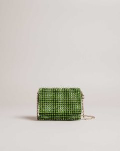 Ted Baker Gliteri Crystal Crossbody Bag Light Green | 9410237-WN