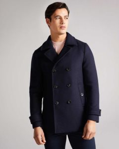 Ted Baker Grilldd Wool Peacoat Navy | 6485730-HF