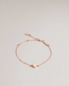 Ted Baker Hansaa Crystal Heart Bracelet Rose Gold Colour | 2543617-GQ