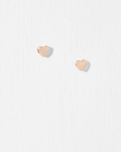 Ted Baker Harly Heart Stud Earrings Rose Gold Colour | 7965348-NE