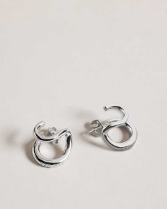 Ted Baker Hennriy Double Hoop Earrings Silver Colour | 2583067-OD