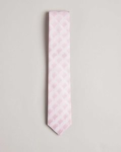 Ted Baker Herro Fan Jacquard Tie Dusky Pink | 8432501-YJ