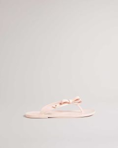 Ted Baker Jassey Bow Flip Flops Dusky Pink | 5743960-ZJ