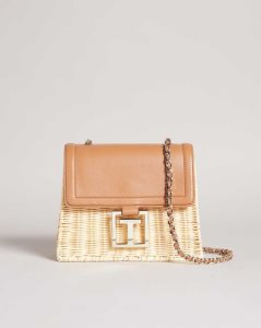 Ted Baker Jayrina T Detail Basket Weave Cross Body Brown | 0514796-SI