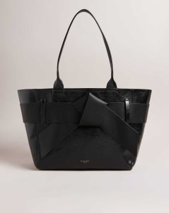 Ted Baker Jimma PU Large Tote Bag Black | 5391072-OZ