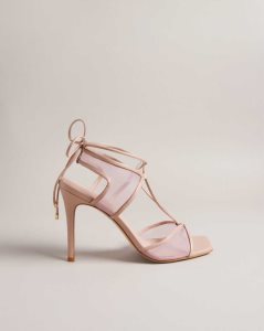 Ted Baker Junera Mesh Tie Strap Sandals Light Pink | 2917856-VE