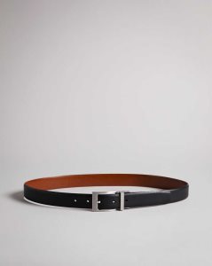 Ted Baker Karmer Reversible Leather Belt Black | 5406327-JH