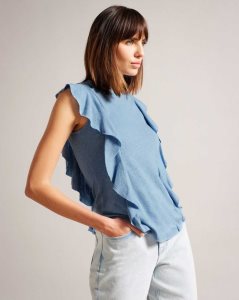 Ted Baker Kathley Frill Vest Top Blue | 2175304-FV