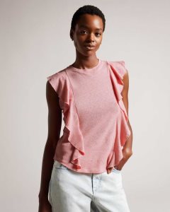 Ted Baker Kathley Frill Vest Top Dusky Pink | 0657192-PD