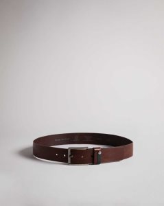 Ted Baker Keepsak Contrast Detail Leather Belt Tan | 1276480-PG