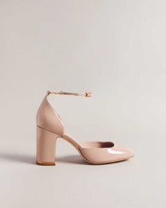 Ted Baker Keliy Strappy Chain Patent Heels Pale Pink | 7853241-MI