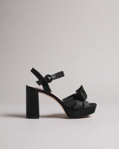 Ted Baker Kenziie Heeled Bow Sandal Black | 3079815-FW