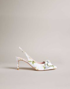 Ted Baker Krili Floral Slingback Court Heels Light Green | 2861740-EG