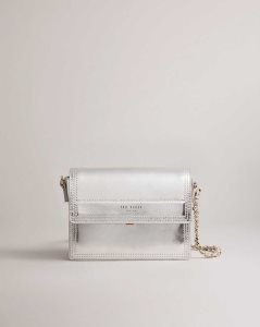 Ted Baker Libbe Leather Crossbody Bag Silver | 2587406-JS