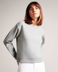 Ted Baker Lorito Logo Sweatshirt Grey | 9532048-MT