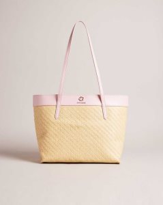 Ted Baker Magdar Magnolia Eyelet Woven Tote Bag Pale Pink | 8562417-PY