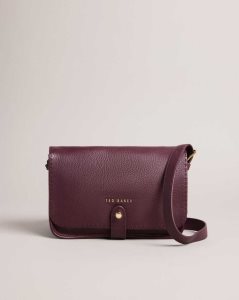 Ted Baker Markun Leather Crossbody Bag Deep Purple | 3175960-OQ