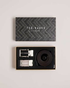 Ted Baker Newbey Belt In A Box Black | 5780493-UQ