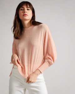 Ted Baker Nicci Sleeve Detailed Jumper Pink | 5731864-DU