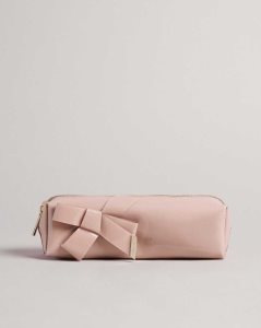 Ted Baker Nikara Knot Bow Brush Case Pale Pink | 5720184-HQ