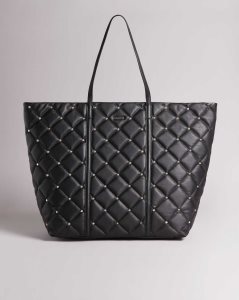 Ted Baker Pascale Quilted Studded Tote Black | 4201968-TD