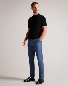 Ted Baker Portmay Slim Fit Dogtooth Trousers Navy | 2093784-IY