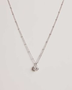 Ted Baker Ravela Crystal Pendant Necklace Silver Colour | 5843296-PO