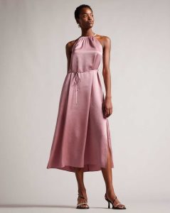 Ted Baker Roxieyy Halterneck Midaxi Dress Dusky Pink | 5089741-LC