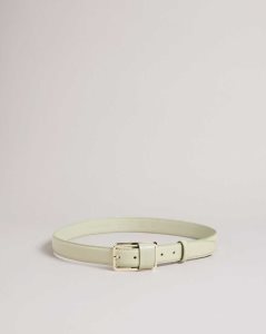 Ted Baker Saaman Leather Loop Buckle Belt Green | 2039158-YC