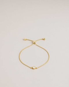 Ted Baker Sarsaa Crystal Charm Bracelet Gold Colour | 9051784-QI