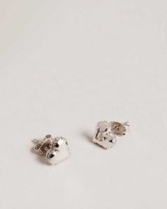 Ted Baker Sersy Sparkle Heart Stud Earrings Silver Colour | 5713809-WQ