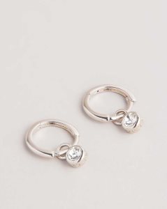 Ted Baker Sinaala Crystal Huggie Earrings Silver Colour | 4528360-CY