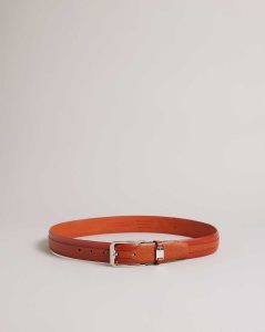 Ted Baker Siymon Mixed Texture Leather Belt Tan | 8702943-YI