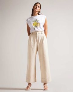 Ted Baker Steviey Wide Leg Tailored Trousers Light Nude | 9485076-YB