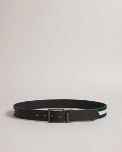 Ted Baker Strype Contrast Reversible Belt Black | 5321760-GF