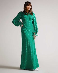 Ted Baker Tallyia Maxi Dress with Seam Detailing Medium Green | 5072419-KT