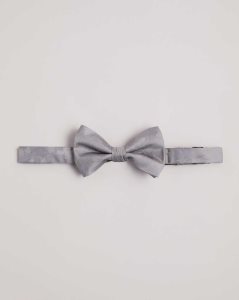 Ted Baker Tierel Magnolia Jacquard Bowtie Silver | 4385296-JH