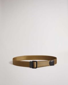 Ted Baker Timmey Woven Belt Khaki | 2078431-XM