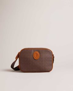 Ted Baker Trayvin T Monogram Camera Bag Brown-Chocolate | 2768540-OT