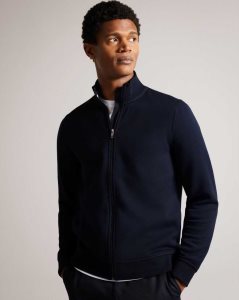 Ted Baker Tymos Long Sleeve Zip Through Jacket Navy | 1962573-OG