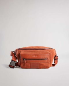 Ted Baker Tyree Suede T Bumbag Dark Orange | 5287904-WI