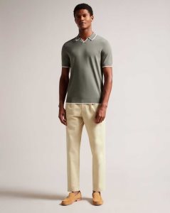 Ted Baker Vedra Tapered Leg Tailored Trousers Stone | 5279816-PS