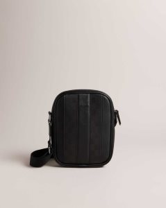 Ted Baker Waydon House Check PU Flight Bag Black | 1345987-WL